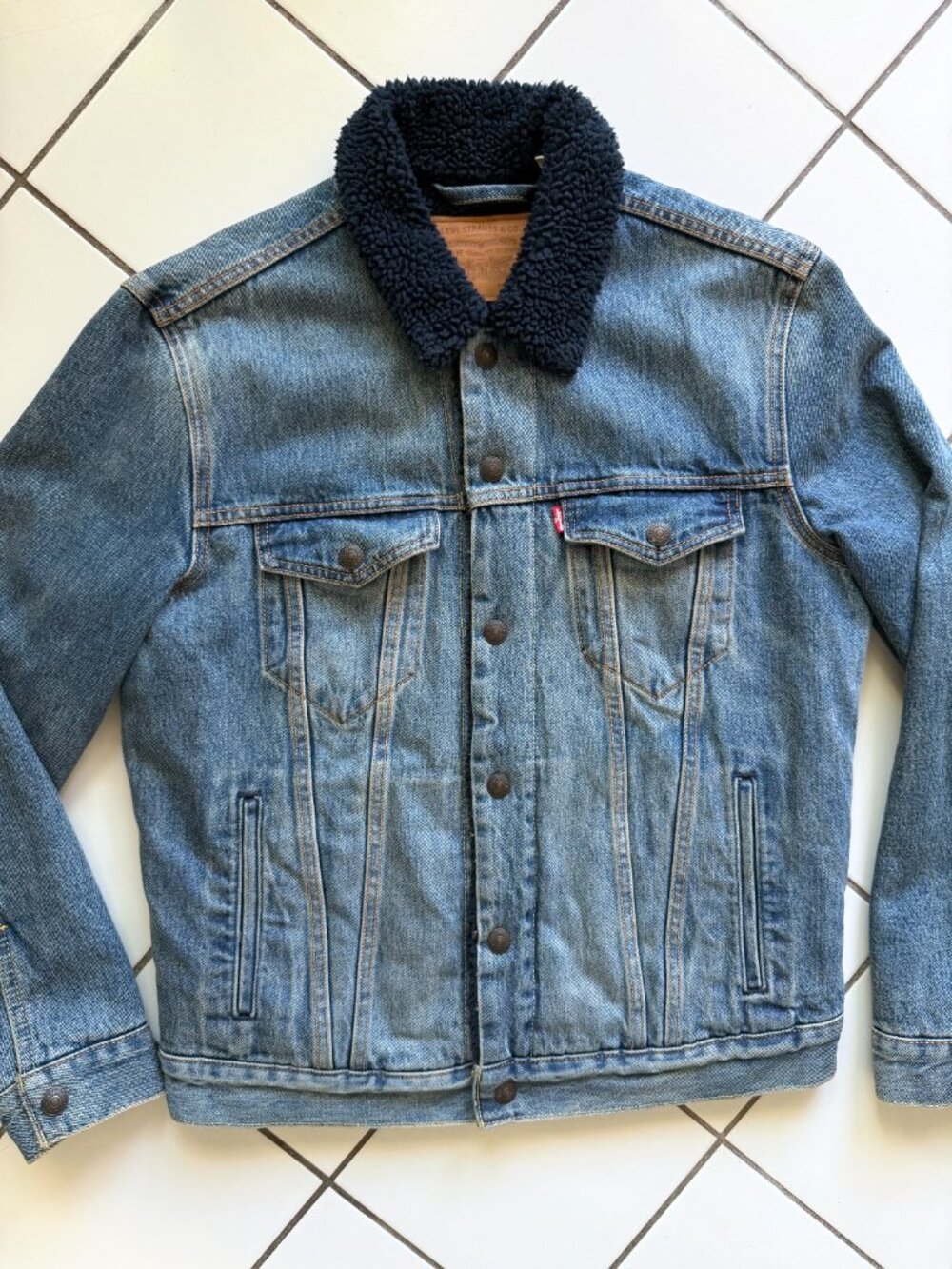 Levi's Premium Men's Sherpa Denim Trucker Jacket